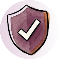 A shield with a checkmark, representing business verification.